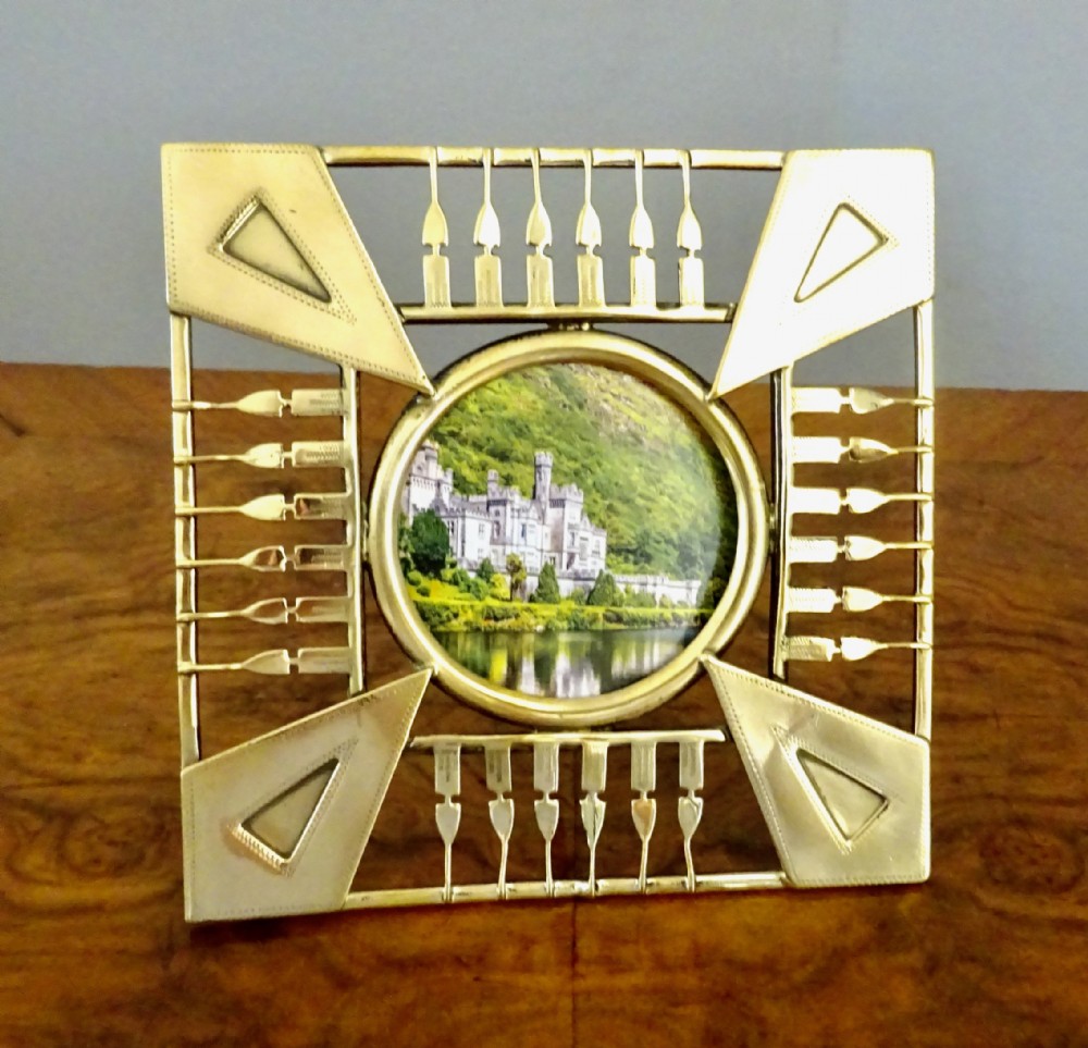 ART DECO BRASS PHOTO FRAME