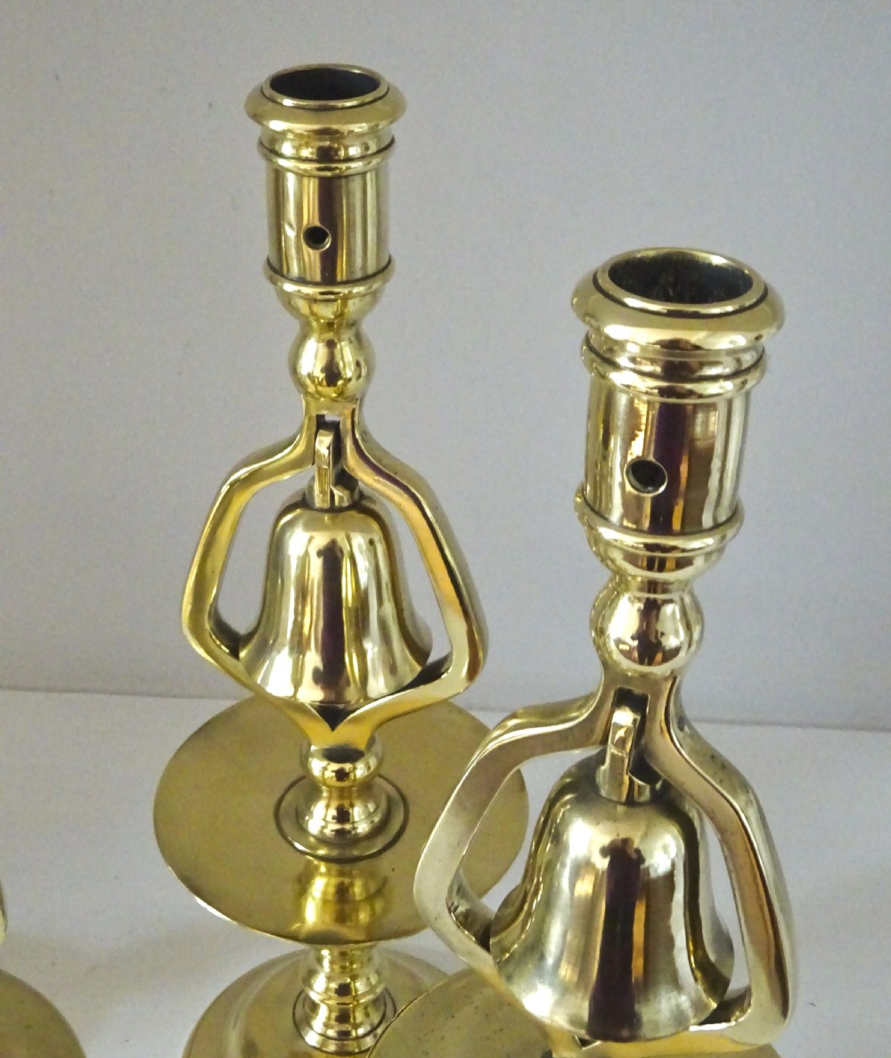 C1840-80 BRASS TAVERN CANDLESTICKS View VIII