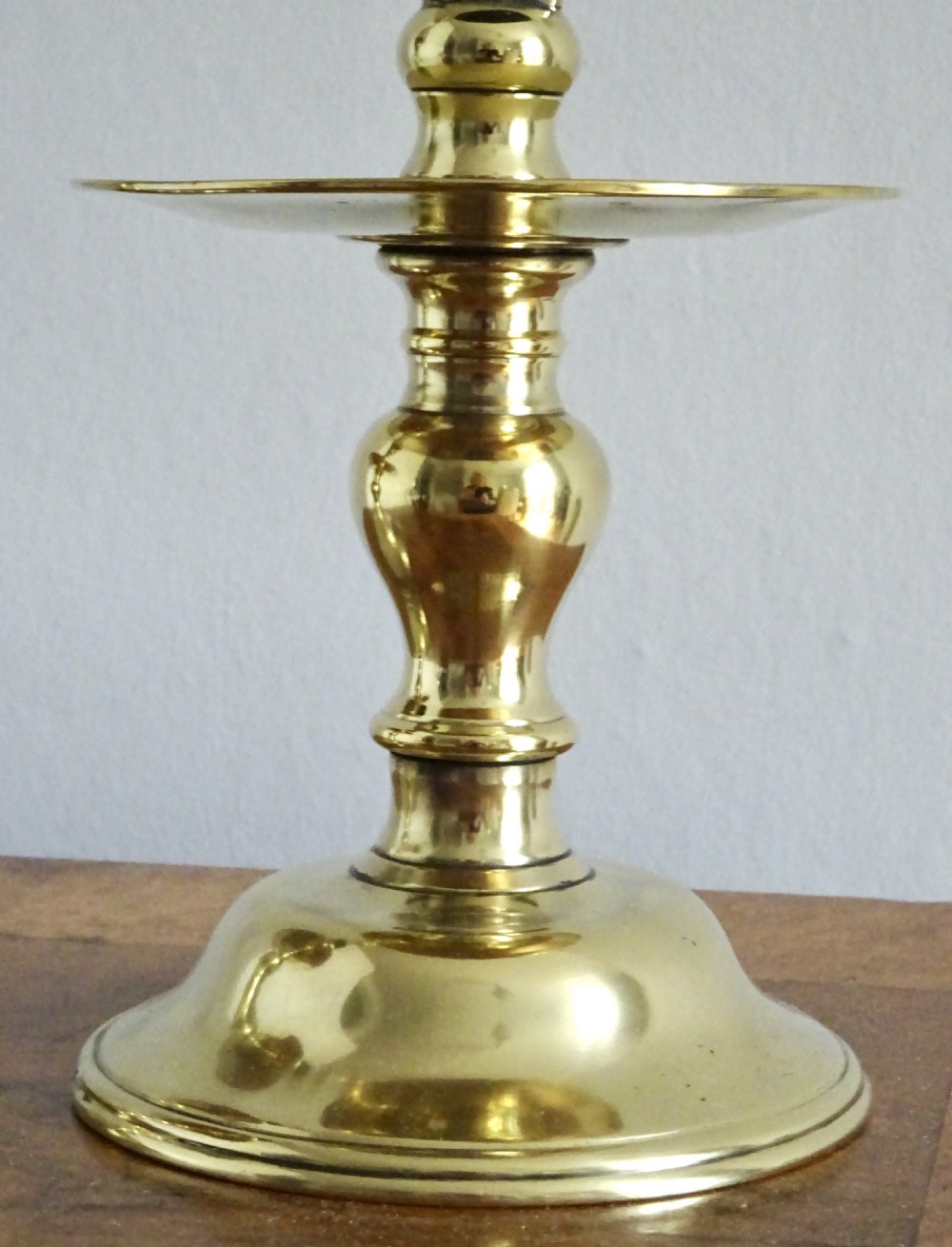 C1840-80 BRASS TAVERN CANDLESTICKS View VI