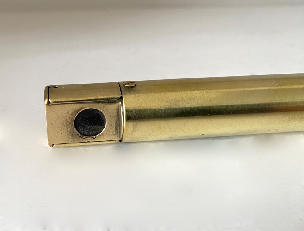 A brass trench periscope stamped PERISCOPE MK IX 1918 R. & J. BECK LTD. NO 2310. View VI