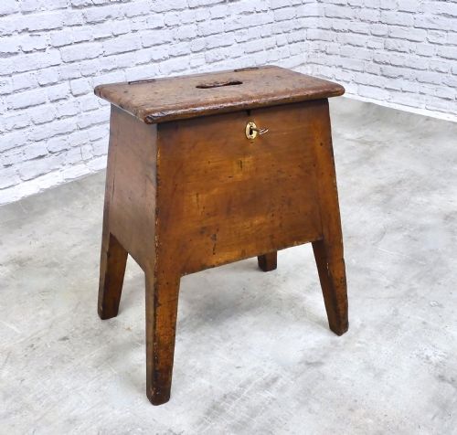 Painted Pine Work Box/stool