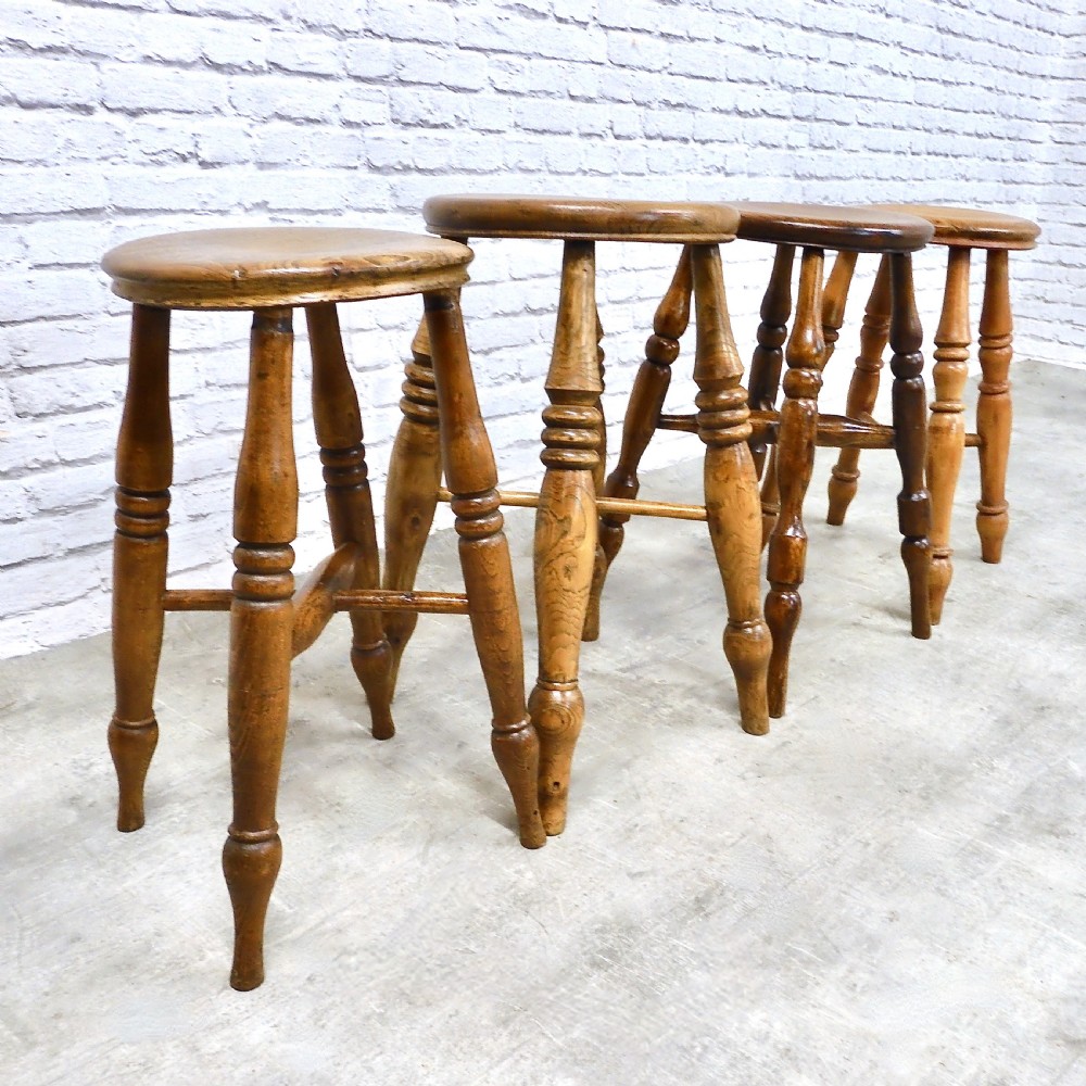 19th Century Stools x4 View V