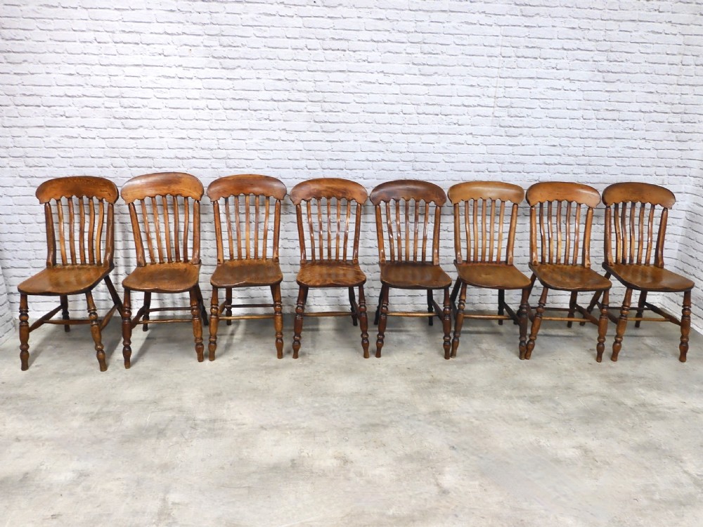 Windsor Lathback Kitchen Chairs x8 View III