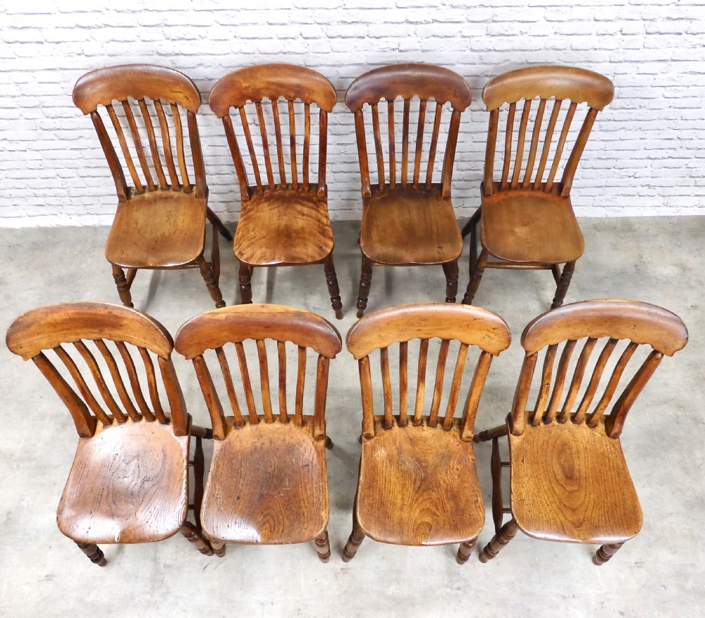 Windsor Lathback Kitchen Chairs x8 View IV