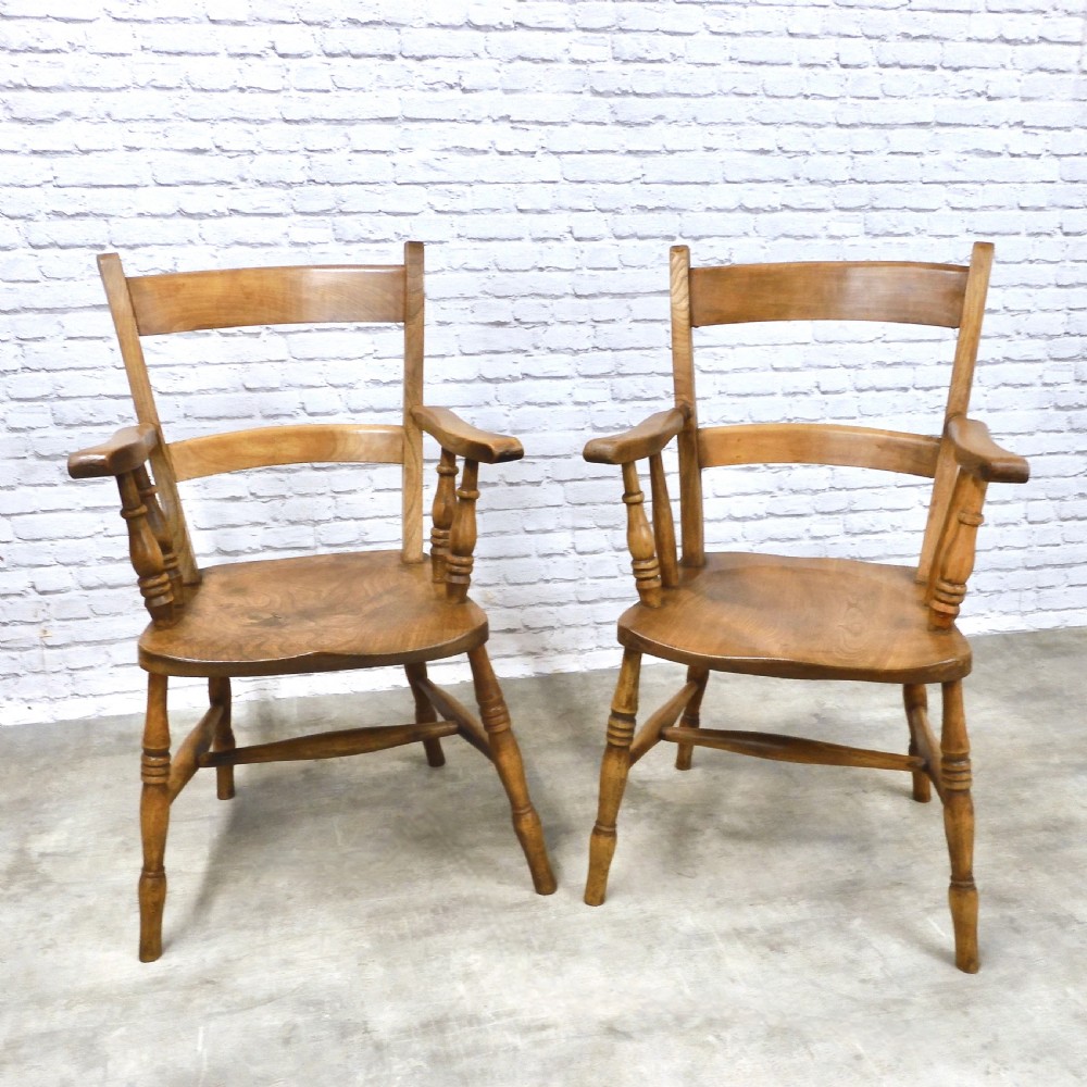 2x C19th Windsor Armchairs