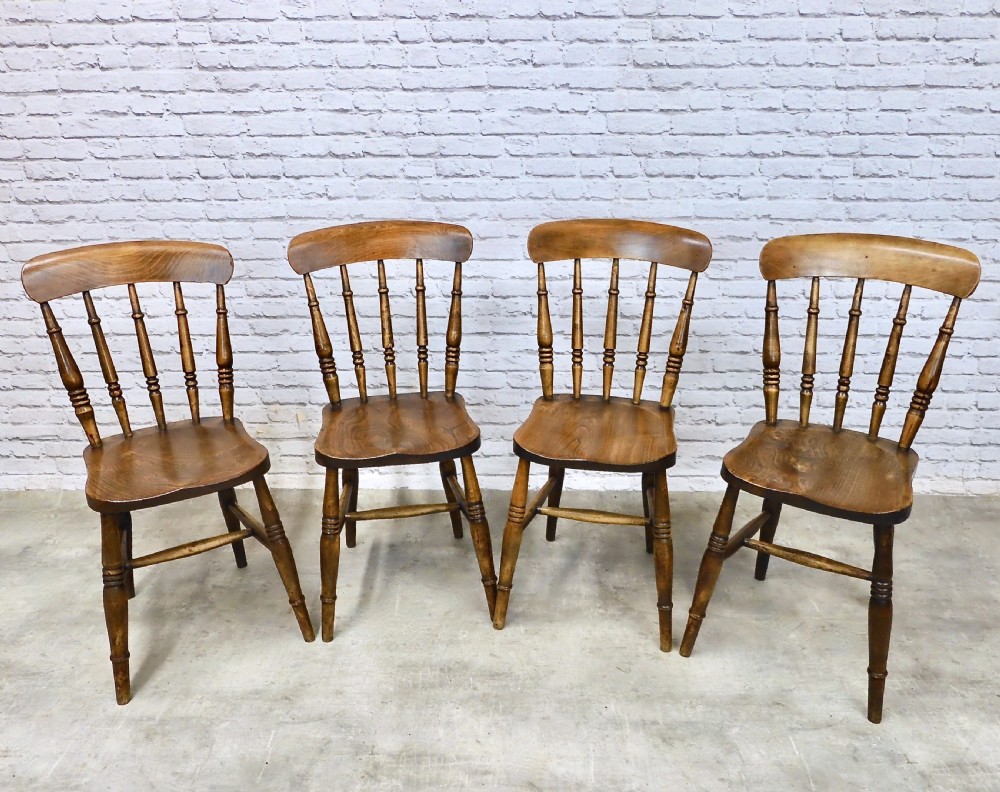 4x Windsor Farmhouse Kitchen Dining Chairs View II