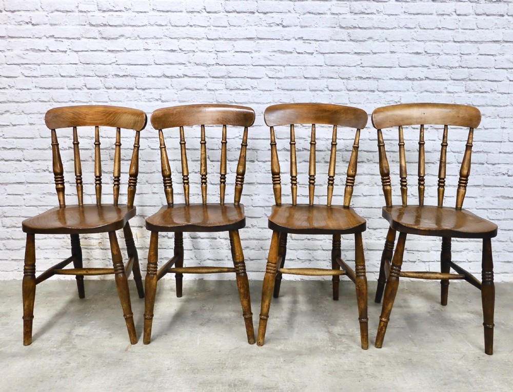 4x Windsor Farmhouse Kitchen Dining Chairs View III