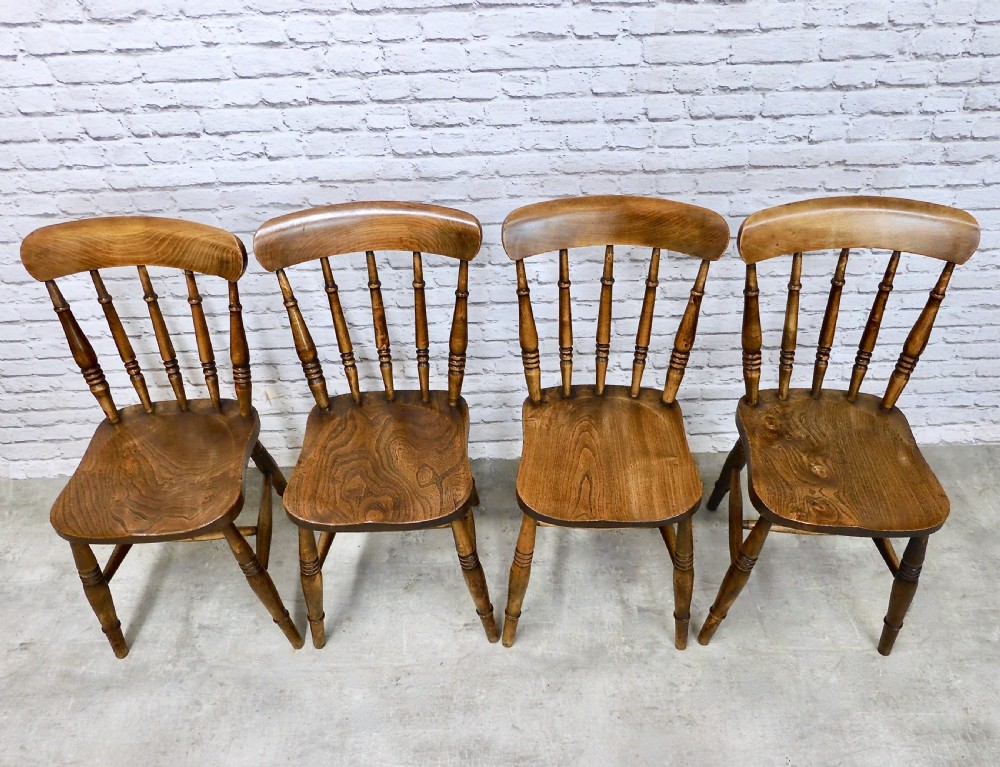 4x Windsor Farmhouse Kitchen Dining Chairs View IV