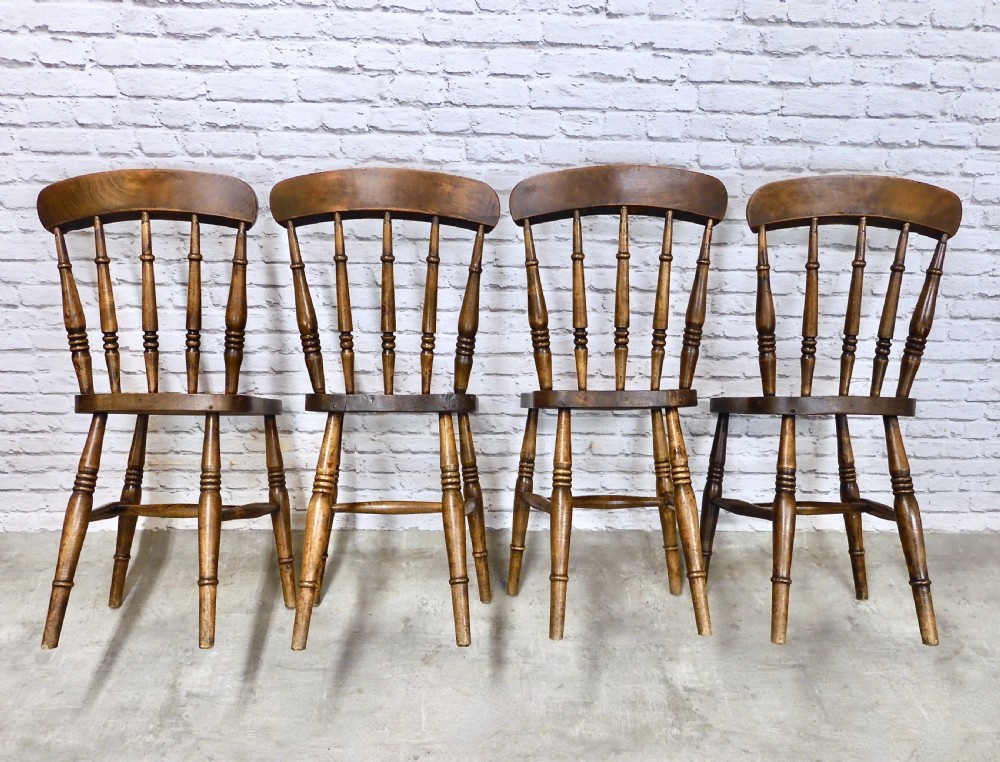 4x Windsor Farmhouse Kitchen Dining Chairs View V