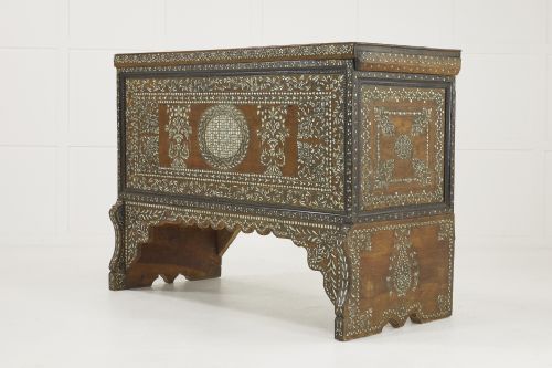 grand scale 19th century syrian wedding chest - CATEGORY: ANTIQUE CHESTS - DATED 19TH CENTURY