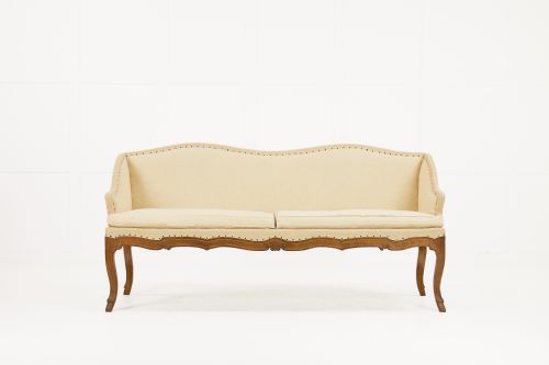 1930'S FRENCH CARVED OAK SOFA - ADDITIONAL PHOTO 1