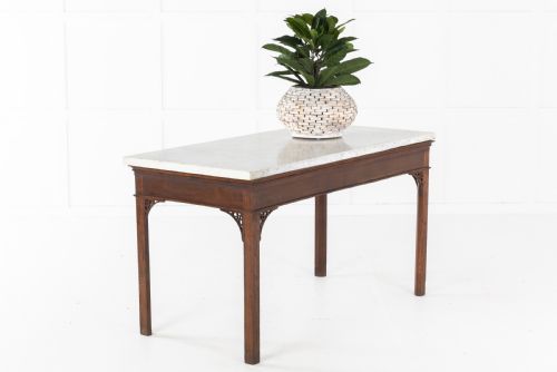 18TH CENTURY ENGLISH GEORGE III OAK CONSOLE TABLE - ADDITIONAL PHOTO 1