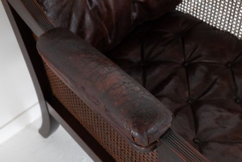 PAIR 19TH CENTURY REGENCY MAHOGANY LIBRARY BERGRES - ADDITIONAL PHOTO 7