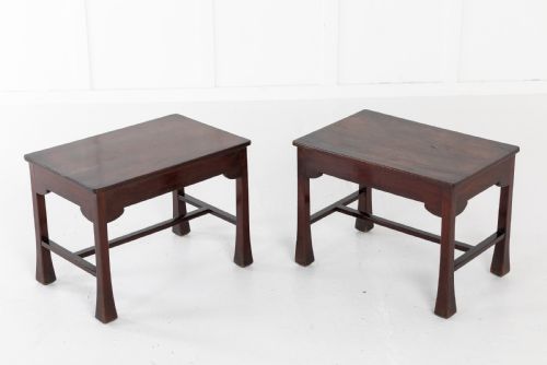 PAIR OF FRENCH MAHOGANY SIDE TABLES - ADDITIONAL PHOTO 1