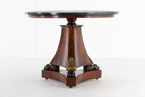 19th century french gueridon with marble top - CATEGORY: ANTIQUE TABLES - DATED 19TH CENTURY