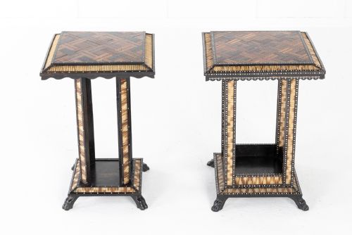MATCHED PAIR OF LATE 19TH CENTURY CEYLONESE PORCUPINE OCCASIONAL TABLES - ADDITIONAL PHOTO 1