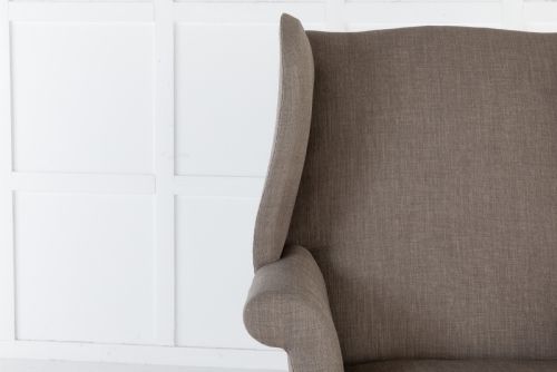 GEORGE III MAHOGANY WING CHAIR - ADDITIONAL PHOTO 5