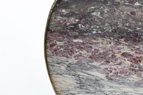19TH CENTURY FRENCH INLAID GUERIDON WITH MARBLE TOP - ADDITIONAL PHOTO 5