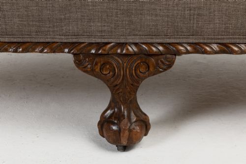LARGE 1930S ENGLISH MAHOGANY SOFA - ADDITIONAL PHOTO 2