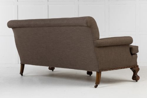 LARGE 1930S ENGLISH MAHOGANY SOFA - ADDITIONAL PHOTO 7