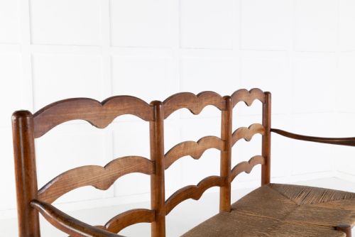 19TH CENTURY FRENCH RUSH SEAT BENCH - ADDITIONAL PHOTO 2