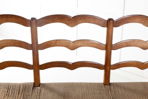 19TH CENTURY FRENCH RUSH SEAT BENCH - ADDITIONAL PHOTO 4
