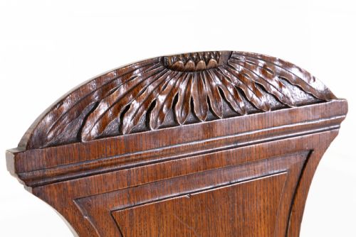 PAIR OF REGENCY OAK HALL CHAIRS - ADDITIONAL PHOTO 2