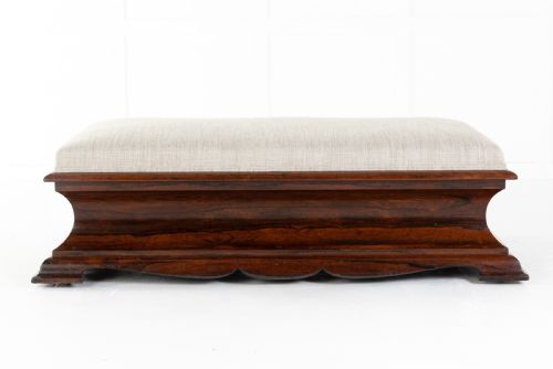 ENGLISH REGENCY ROSEWOOD OTTOMAN - ADDITIONAL PHOTO 2