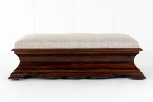 ENGLISH REGENCY ROSEWOOD OTTOMAN - ADDITIONAL PHOTO 6