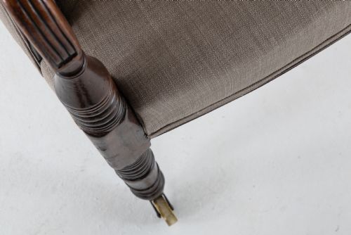 REGENCY MAHOGANY LIBRARY CHAIR - ADDITIONAL PHOTO 3