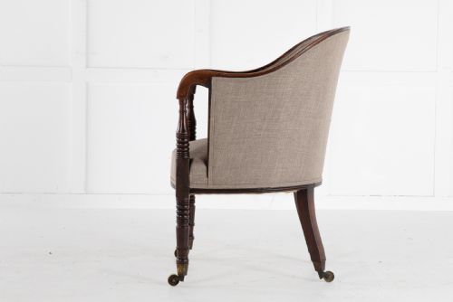 REGENCY MAHOGANY LIBRARY CHAIR - ADDITIONAL PHOTO 6