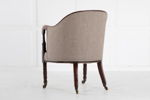 REGENCY MAHOGANY LIBRARY CHAIR - ADDITIONAL PHOTO 7