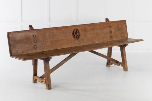 PAIR OF EARLY 18TH CENTURY SPANISH BENCHES - ADDITIONAL PHOTO 2
