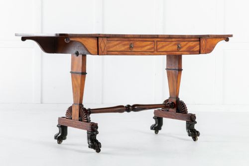 REGENCY SATINWOOD AND ROSEWOOD SOFA TABLE - ADDITIONAL PHOTO 1