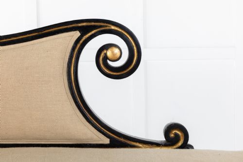 EARLY 19TH CENTURY REGENCY EBONISED AND GILT CHAISE LONGUE - ADDITIONAL PHOTO 3