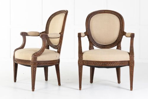 pair of french 18th century armchairs - CATEGORY: ANTIQUE CHAIRS - DATED 18TH CENTURY