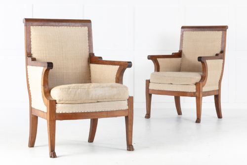 PAIR OF 19TH CENTURY FRENCH WALNUT ARMCHAIRS - ADDITIONAL PHOTO 2