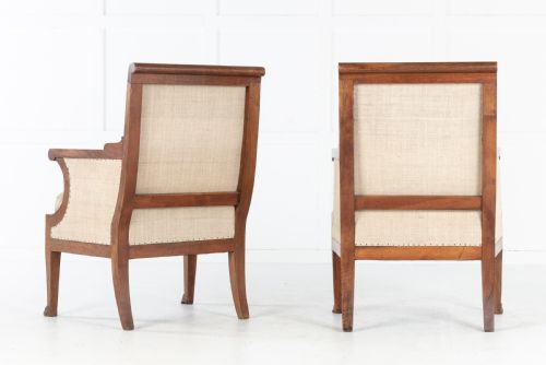 PAIR OF 19TH CENTURY FRENCH WALNUT ARMCHAIRS - ADDITIONAL PHOTO 8