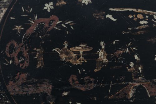 19TH CENTURY ENGLISH REGENCY CHINESE BLACK LACQUER AND GILT TABLE - ADDITIONAL PHOTO 6