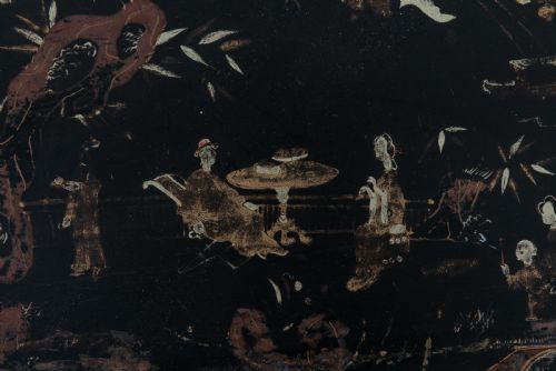 19TH CENTURY ENGLISH REGENCY CHINESE BLACK LACQUER AND GILT TABLE - ADDITIONAL PHOTO 9
