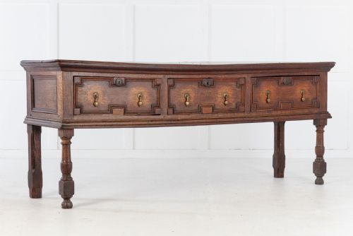 late 17th century oak dresser base - CATEGORY: ANTIQUE SIDEBOARDS - DATED 17TH CENTURY