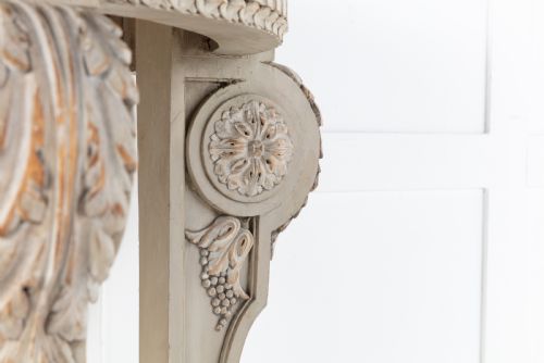 19TH CENTURY PAINTED CONSOLE TABLE WITH BRECCIA MARBLE TOP - ADDITIONAL PHOTO 7