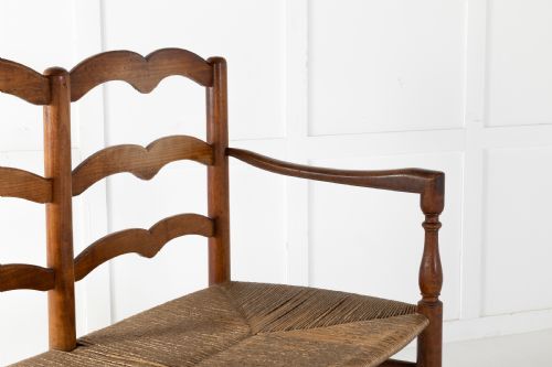 19TH CENTURY FRENCH RUSH SEAT BENCH - ADDITIONAL PHOTO 6
