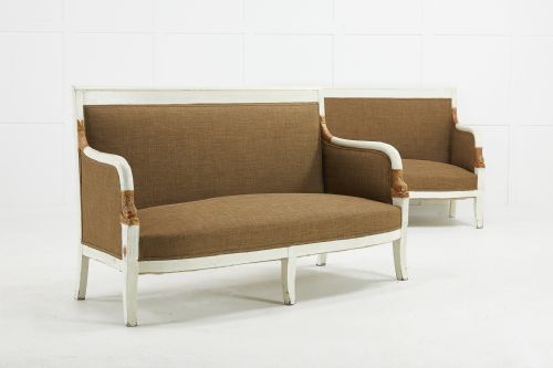 pair of 19th century french painted sofas - CATEGORY: ANTIQUE SOFAS - DATED 19TH CENTURY
