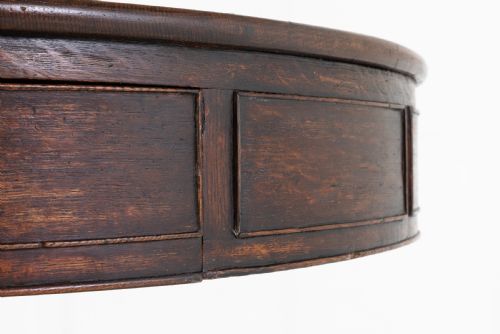 19TH CENTURY REGENCY OAK DRUM TABLE - ADDITIONAL PHOTO 3