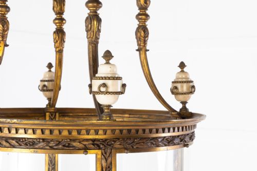 19TH CENTURY GILT BRONZE HALL LANTERN - ADDITIONAL PHOTO 2