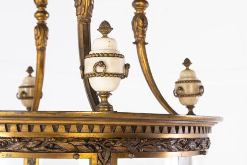 19TH CENTURY GILT BRONZE HALL LANTERN - ADDITIONAL PHOTO 3