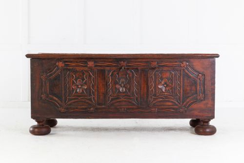 19TH CENTURY HARDWOOD TRUNK - ADDITIONAL PHOTO 1