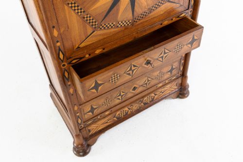 19TH CENTURY FRENCH OAK ESCRITOIRE - ADDITIONAL PHOTO 9