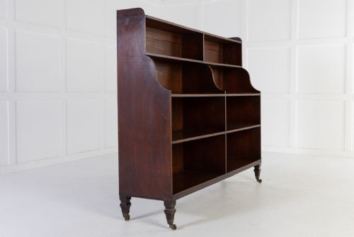 19TH CENTURY ENGLISH REGENCY MAHOGANY WATERFALL BOOKCASE - ADDITIONAL PHOTO 2